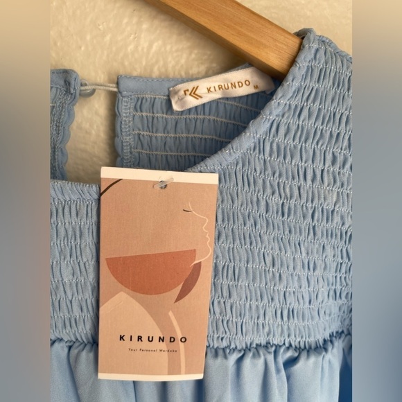 Nwt KIRUNDO Women's 2023 Summer Casual Dress Ruffle Sleeve Crew - Picture 7 of 9